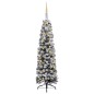 vidaXL Set Albero Natale Artificiale Sottile LED e Palline Verde 180cm vidaXL Set Albero Natale Artificiale Sottile LED e Palline Verde 180cm