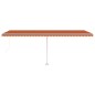 Tenda Retrattile Manuale Autoportante 600x300cm Arancio Marrone Tenda Retrattile Manuale Autoportante 600x300cm Arancio Marrone