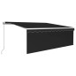 Tenda da Sole Retrattile Manuale con Parasole 4x3 m Antracite Tenda da Sole Retrattile Manuale con Parasole 4x3 m Antracite