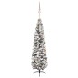 vidaXL Set Albero Natale Artificiale Sottile LED e Palline Verde 240cm vidaXL Set Albero Natale Artificiale Sottile LED e Palline Verde 240cm