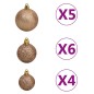 vidaXL Set Albero Natale Artificiale Sottile LED e Palline Verde 240cm vidaXL Set Albero Natale Artificiale Sottile LED e Palline Verde 240cm