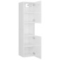 Set Mobili da Bagno Bianco Lucido in Truciolato Set Mobili da Bagno Bianco Lucido in Truciolato