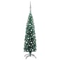 vidaXL Set Albero Natale Artificiale Sottile LED e Palline Verde 150cm vidaXL Set Albero Natale Artificiale Sottile LED e Palline Verde 150cm