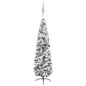 vidaXL Set Albero di Natale Sottile con Luci LED e Palline Verde 210cm vidaXL Set Albero di Natale Sottile con Luci LED e Palline Verde 210cm