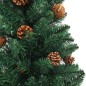 vidaXL Set Albero Natale Sottile Luci LED e Palline Verde 150 cm PVC vidaXL Set Albero Natale Sottile Luci LED e Palline Verde 150 cm PVC