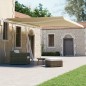 Tenda da Sole Retrattile Manuale con Palo 400x300 cm Crema