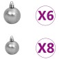 vidaXL Albero Natale Artificiale con LED Palline Verde 120 cm PVC e PE vidaXL Albero Natale Artificiale con LED Palline Verde 120 cm PVC e PE