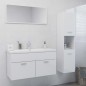 Set Mobili da Bagno Bianco Lucido in Truciolato