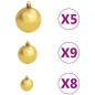 vidaXL Albero Natale per Angolo con LED e Palline Bianco 240 cm PVC vidaXL Albero Natale per Angolo con LED e Palline Bianco 240 cm PVC