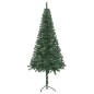 vidaXL Albero di Natale Angolare con LED e Palline Verde 240 cm in PVC vidaXL Albero di Natale Angolare con LED e Palline Verde 240 cm in PVC