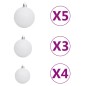 vidaXL Albero di Natale Angolare con LED e Palline Verde 240 cm in PVC vidaXL Albero di Natale Angolare con LED e Palline Verde 240 cm in PVC