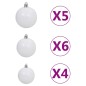 vidaXL Albero di Natale Angolare con LED e Palline Verde 240 cm in PVC vidaXL Albero di Natale Angolare con LED e Palline Verde 240 cm in PVC