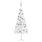 vidaXL Albero Natale per Angolo con LED e Palline Bianco 150 cm PVC vidaXL Albero Natale per Angolo con LED e Palline Bianco 150 cm PVC