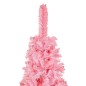 vidaXL Albero Natale Artificiale Sottile con LED Rosa 240 cm
