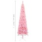 vidaXL Albero Natale Artificiale Sottile con LED Rosa 240 cm