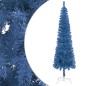 vidaXL Albero Natale Artificiale Sottile con LED Blu 210 cm vidaXL Albero Natale Artificiale Sottile con LED Blu 210 cm