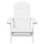 Sedie da Giardino Adirondack 2 pz in HDPE Bianco Sedie da Giardino Adirondack 2 pz in HDPE Bianco