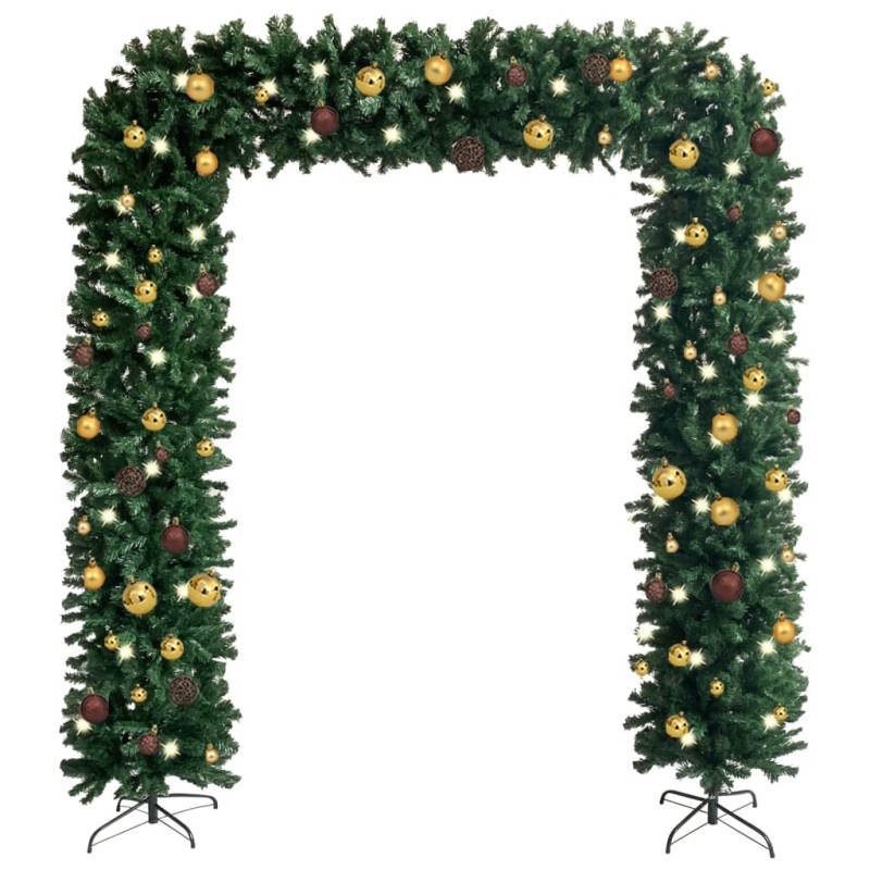 vidaXL Arco per Albero di Natale con LED e Palline Verde 240 cm vidaXL Arco per Albero di Natale con LED e Palline Verde 240 cm