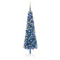 vidaXL Set Albero Natale Slim con LED e Palline Blu 240 cm vidaXL Set Albero Natale Slim con LED e Palline Blu 240 cm
