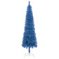 vidaXL Set Albero Natale Slim con LED e Palline Blu 240 cm vidaXL Set Albero Natale Slim con LED e Palline Blu 240 cm