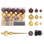 vidaXL Set Albero Natale Slim con LED e Palline Blu 240 cm vidaXL Set Albero Natale Slim con LED e Palline Blu 240 cm
