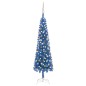 vidaXL Set Albero Natale Sottile con LED e Palline Blu 180 cm vidaXL Set Albero Natale Sottile con LED e Palline Blu 180 cm