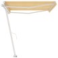 Tenda Retrattile Manuale con Palo 400x300 cm Giallo Bianco Tenda Retrattile Manuale con Palo 400x300 cm Giallo Bianco