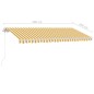 Tenda Retrattile Manuale con Palo 400x300 cm Giallo Bianco Tenda Retrattile Manuale con Palo 400x300 cm Giallo Bianco
