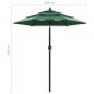 vidaXL Ombrellone a 3 Livelli con Palo in Alluminio Verde 2 m vidaXL Ombrellone a 3 Livelli con Palo in Alluminio Verde 2 m