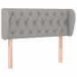 Testiera ad Orecchio Grigio Chiaro 93x23x78/88 cm in Tessuto Testiera ad Orecchio Grigio Chiaro 93x23x78/88 cm in Tessuto