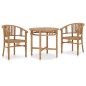 vidaXL Set da Pranzo da Giardino 3 pz in Legno Massello di Teak vidaXL Set da Pranzo da Giardino 3 pz in Legno Massello di Teak