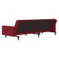 vidaXL Divano Letto a 2 Posti con Poggiapiedi Rosso Vino in Velluto vidaXL Divano Letto a 2 Posti con Poggiapiedi Rosso Vino in Velluto