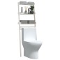 vidaXL Rastrelliera da Bagno Bianca 63,5x32x179 cm Legno Massello Pino vidaXL Rastrelliera da Bagno Bianca 63,5x32x179 cm Legno Massello Pino