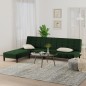 vidaXL Divano Letto a 2 Posti con Poggiapiedi Verde Scuro in Velluto vidaXL Divano Letto a 2 Posti con Poggiapiedi Verde Scuro in Velluto