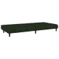 vidaXL Divano Letto a 2 Posti con Poggiapiedi Verde Scuro in Velluto vidaXL Divano Letto a 2 Posti con Poggiapiedi Verde Scuro in Velluto