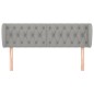 vidaXL Testiera ad Orecchio Grigio Chiaro 147x23x78/88 cm in Tessuto