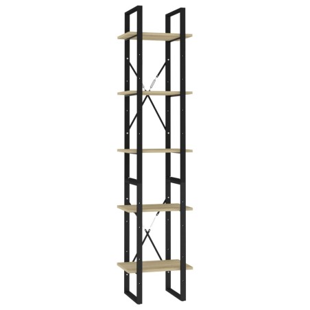 vidaXL Libreria a 5 Ripiani Sonoma 40x30x175 cm in Legno Multistrato