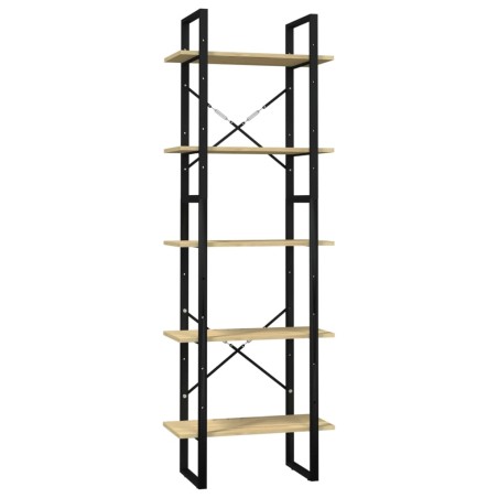 vidaXL Libreria a 5 Ripiani 60x30x175 cm in Legno Massello di Pino