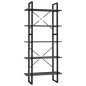 vidaXL Libreria a 5 Ripiani Grigia 80x30x175 cm in Legno Multistrato