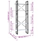 vidaXL Libreria a 5 Ripiani Grigia 80x30x175 cm in Legno Multistrato