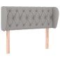 Testiera ad Orecchio Grigio Chiaro 103x23x78/88 cm in Tessuto Testiera ad Orecchio Grigio Chiaro 103x23x78/88 cm in Tessuto