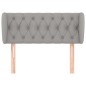 Testiera ad Orecchio Grigio Chiaro 103x23x78/88 cm in Tessuto Testiera ad Orecchio Grigio Chiaro 103x23x78/88 cm in Tessuto
