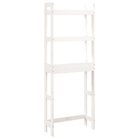 vidaXL Rastrelliera da Bagno Bianca 63x26x171 cm Legno Massello Pino