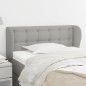 Testiera ad Orecchio Grigio Chiaro 103x23x78/88 cm in Tessuto Testiera ad Orecchio Grigio Chiaro 103x23x78/88 cm in Tessuto