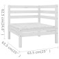 vidaXL Set Salotto da Giardino 7 pz Bianco in Legno Massello di Pino vidaXL Set Salotto da Giardino 7 pz Bianco in Legno Massello di Pino