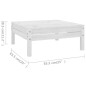 vidaXL Set Salotto da Giardino 7 pz Bianco in Legno Massello di Pino vidaXL Set Salotto da Giardino 7 pz Bianco in Legno Massello di Pino
