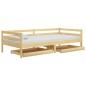 vidaXL Divano Letto con Cassetti 90x200 cm Legno Massello di Pino vidaXL Divano Letto con Cassetti 90x200 cm Legno Massello di Pino