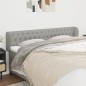 Testiera ad Orecchio Grigio Chiaro 203x23x78/88 cm in Tessuto Testiera ad Orecchio Grigio Chiaro 203x23x78/88 cm in Tessuto