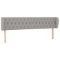 Testiera ad Orecchio Grigio Chiaro 203x23x78/88 cm in Tessuto Testiera ad Orecchio Grigio Chiaro 203x23x78/88 cm in Tessuto