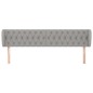 Testiera ad Orecchio Grigio Chiaro 203x23x78/88 cm in Tessuto Testiera ad Orecchio Grigio Chiaro 203x23x78/88 cm in Tessuto